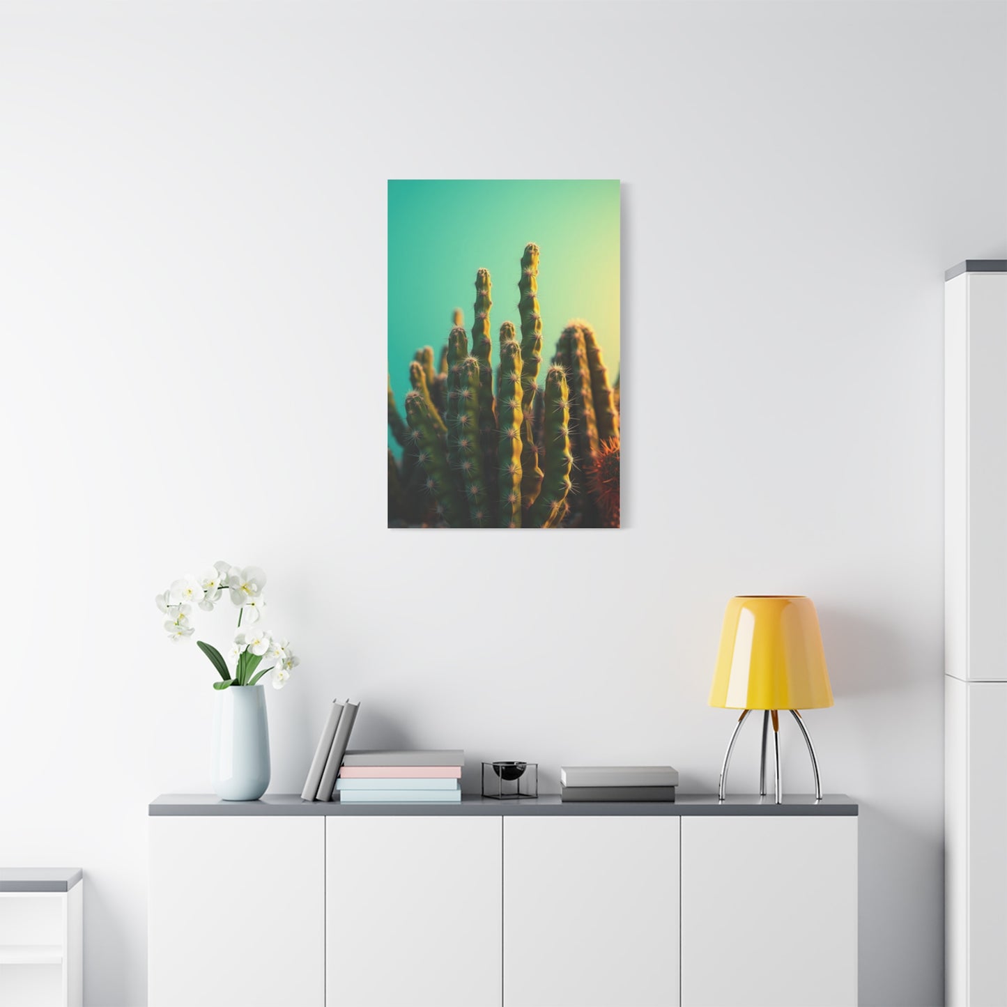 Gilded Cactus Tableau Wall Art & Canvas Print