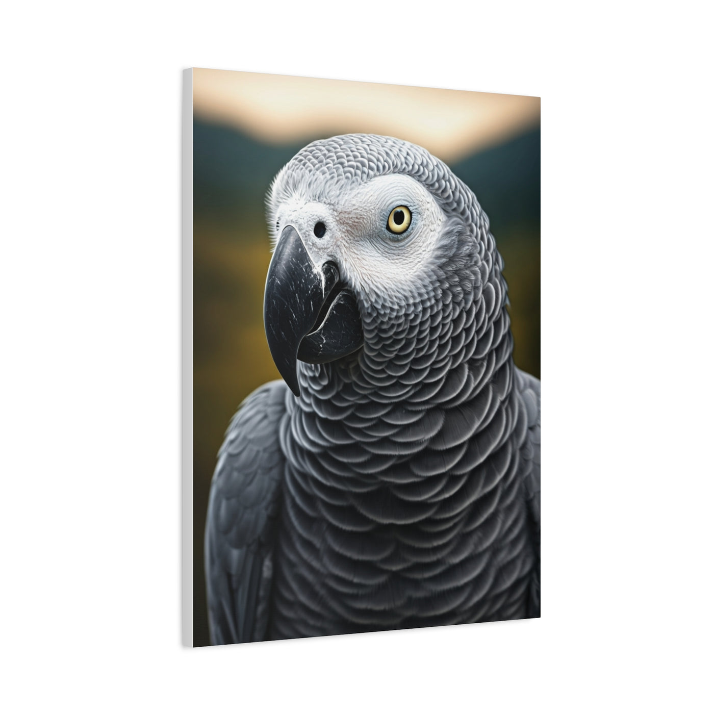Sophisticated African Grey Parrot Portrait Wall Art & Canvas Prints