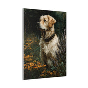 Golden Retriever Wildflower Portrait Wall Art & Canvas Print