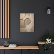 Warm Neutral Plaster Relief Abstract Wall Art & Canvas Print