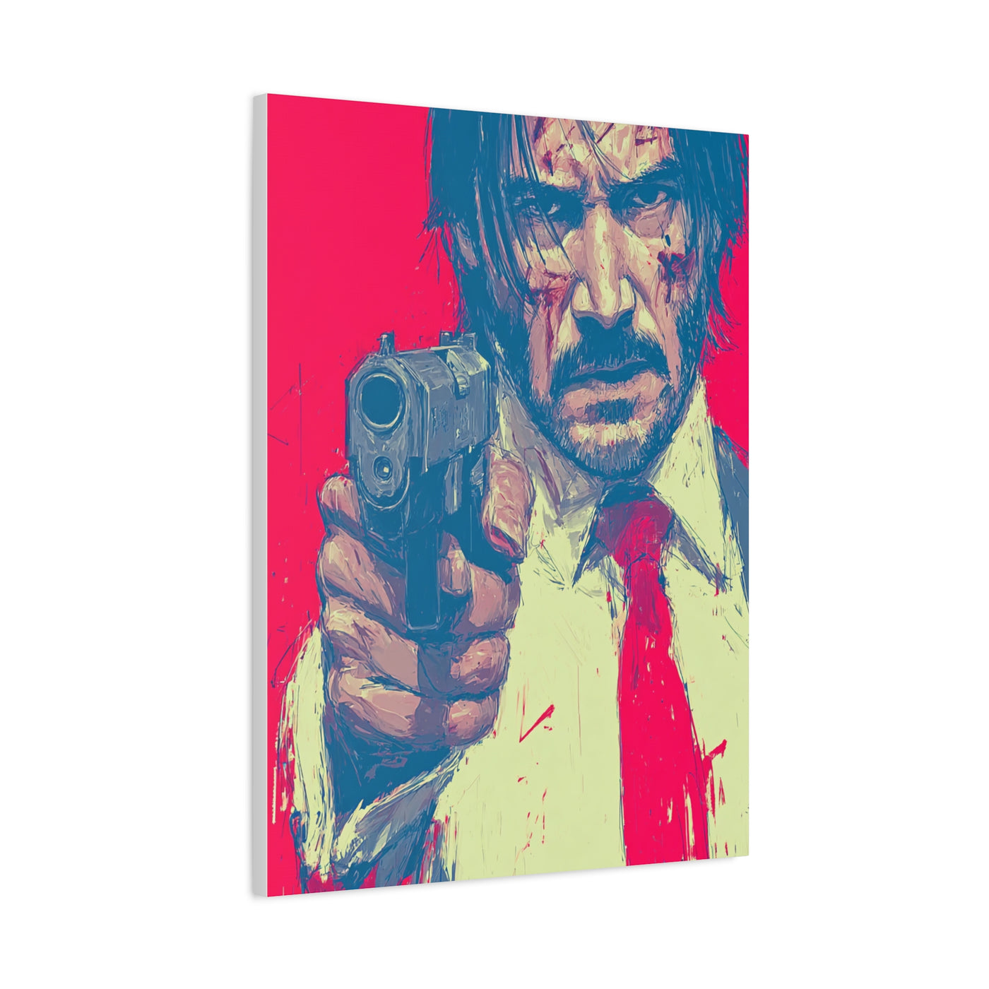 John Wick Graphic Illustration Movie Poster Wall Art & Canvas Print