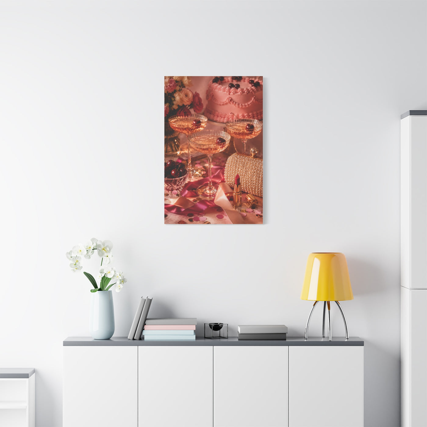 Galentine Celebration Luxe Party Still Life Wall Art & Canvas Print
