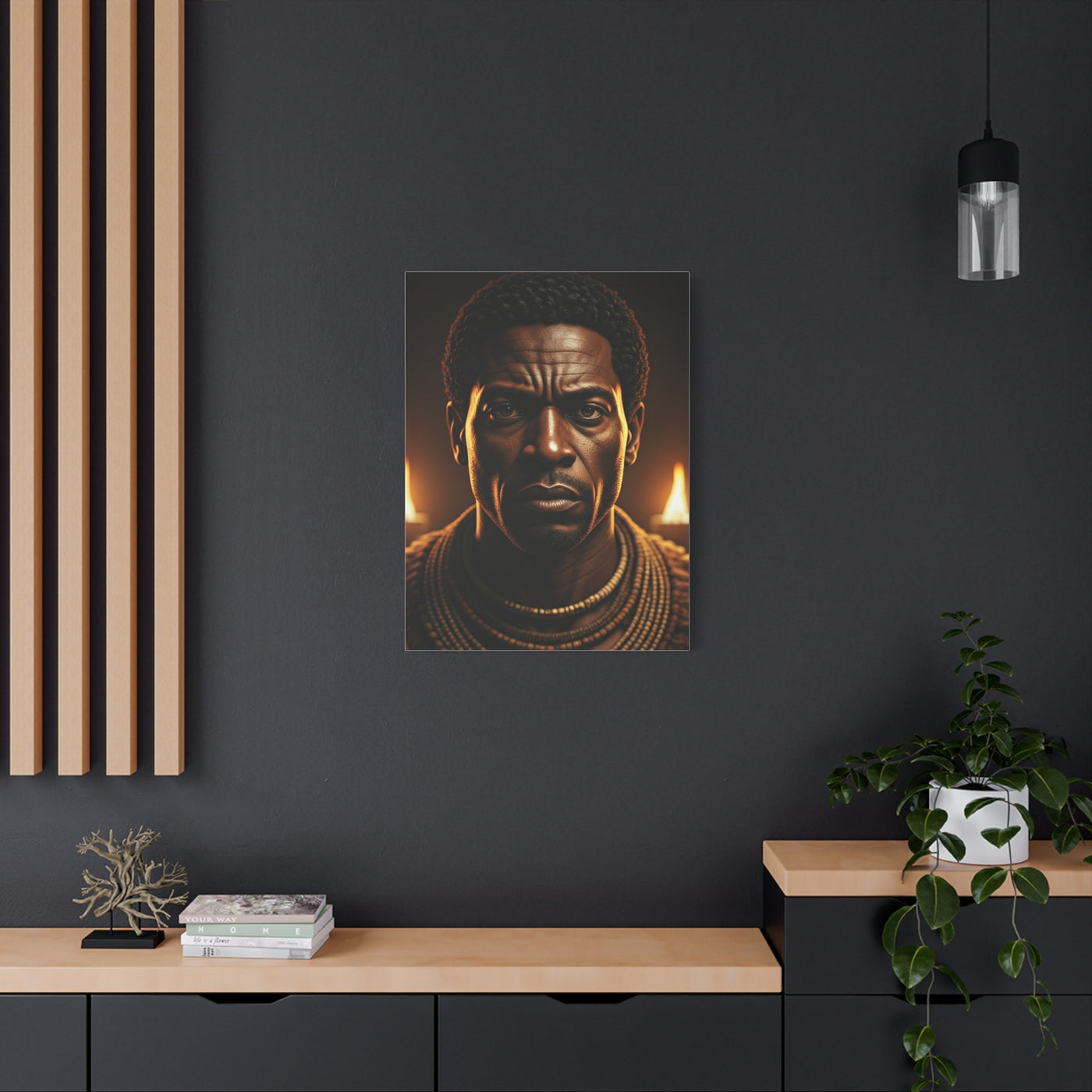 Regal Warrior King Portrait Wall Art & Canvas Prints