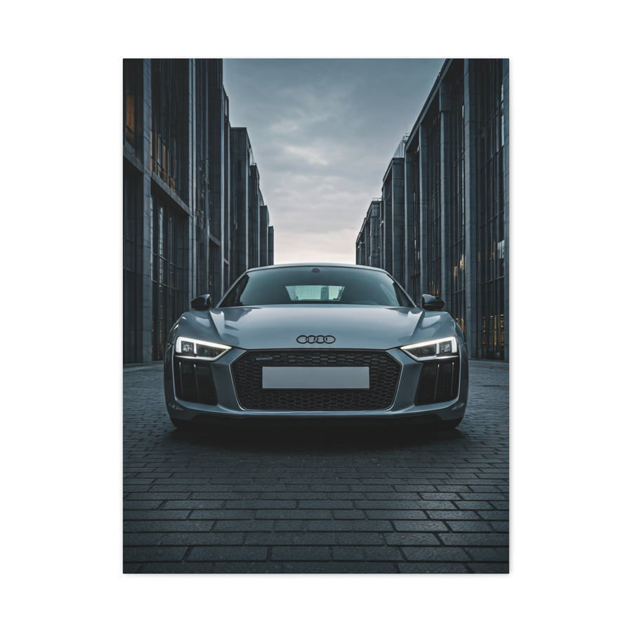 Audi R8 Berlin Minimalist Street Frame Wall Art & Canvas Prints