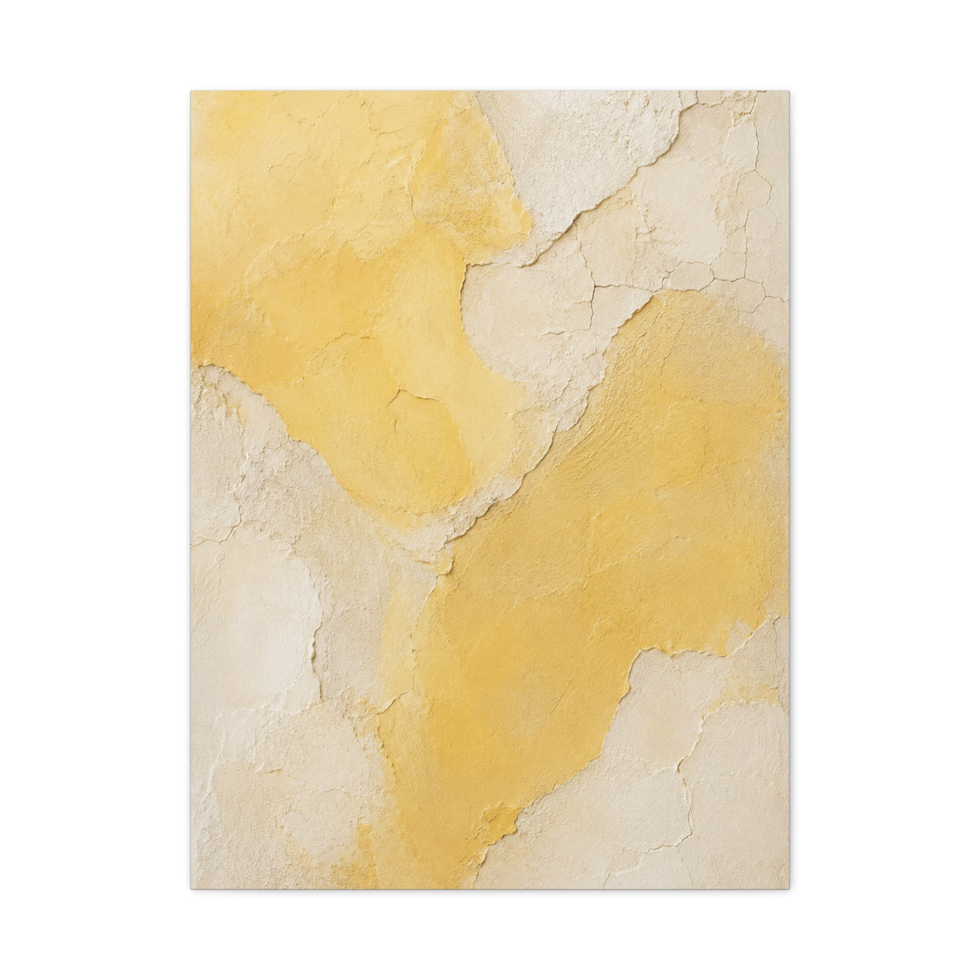 Wabi-Sabi Yellow Plaster Minimal Abstract Wall Art & Canvas Print