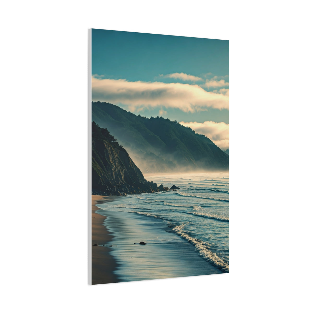 Misty Mountain Coastline Wall Art & Canvas Prints