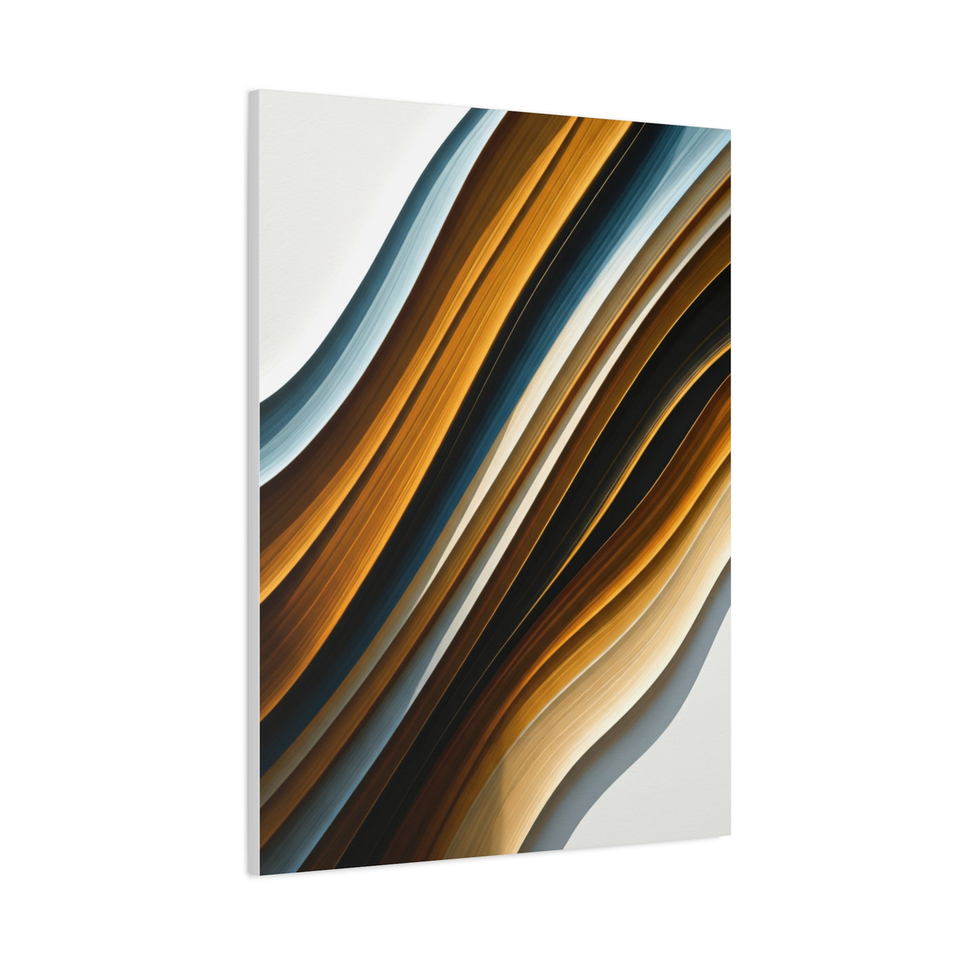 Warm Metallic Wave Abstract Wall Art & Canvas Prints