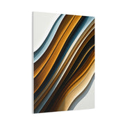 Warm Metallic Wave Abstract Wall Art & Canvas Prints