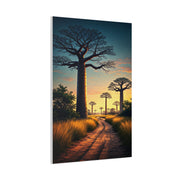 Lone Acacia Under the Cosmic Sky Wall Art & Canvas Prints