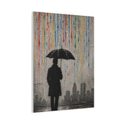 Urban Rain Umbrella Street Art Wall Art & Canvas Print