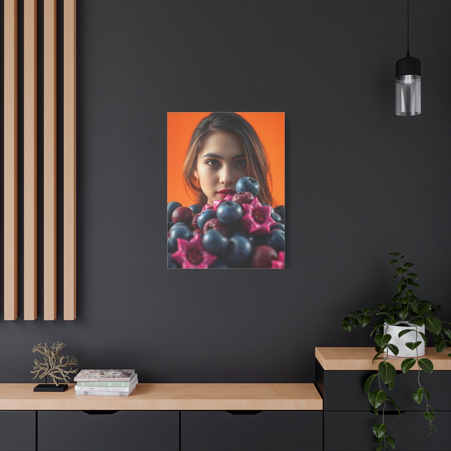 Vision Blush and Blueberry Art Art Wall Art & Canvas Print