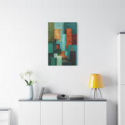 Layered Color Field Geometry Wall Art & Canvas Print
