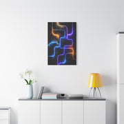 Neon Innovation Circuit Flow Wall Art & Canvas Print