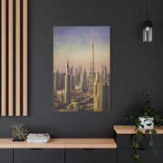Dubai Skyline Golden Sunset Elegance Wall Art & Canvas Print