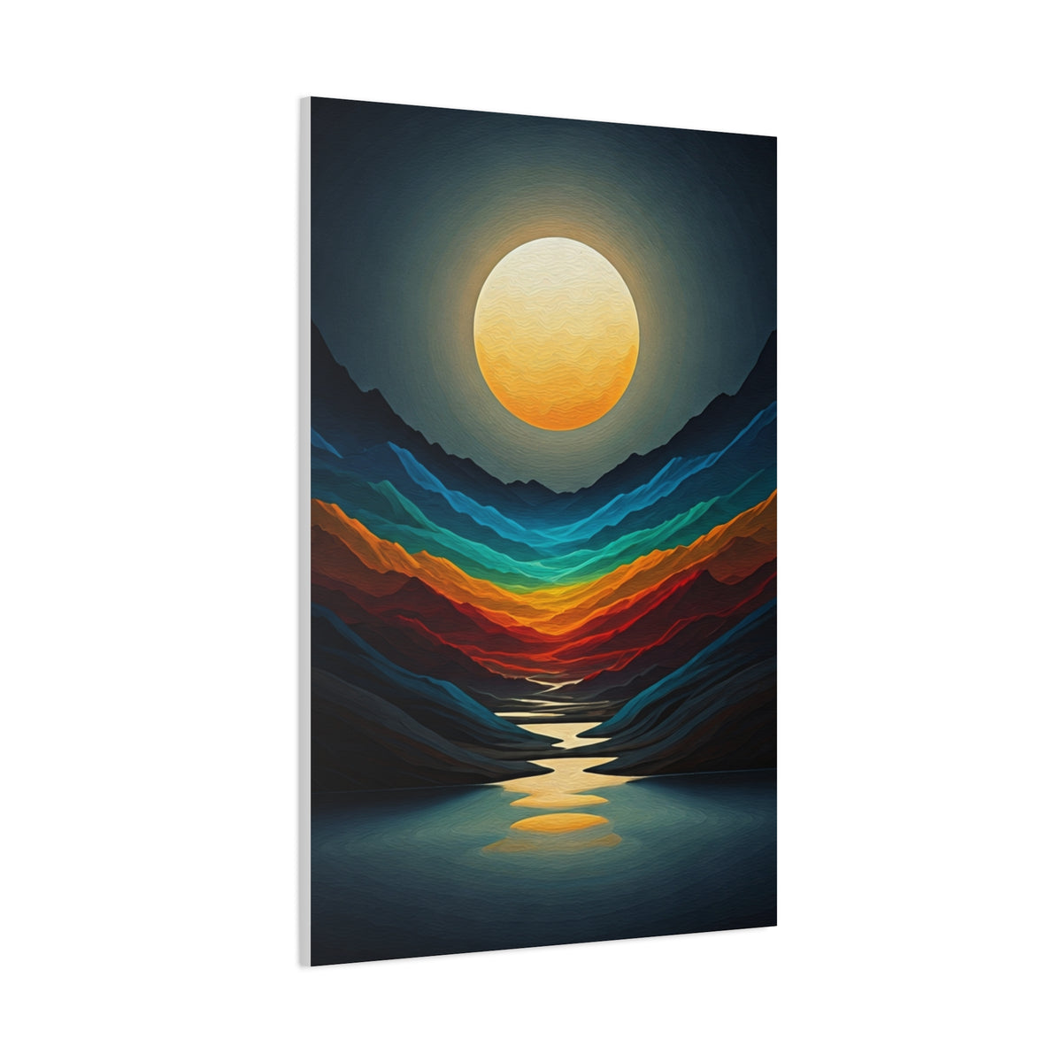 Golden Moon Valley Glow Wall Art & Canvas Print