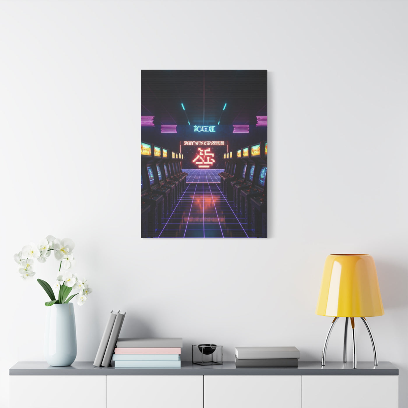 Retro Arcade Corridor Wall Art & Canvas Prints