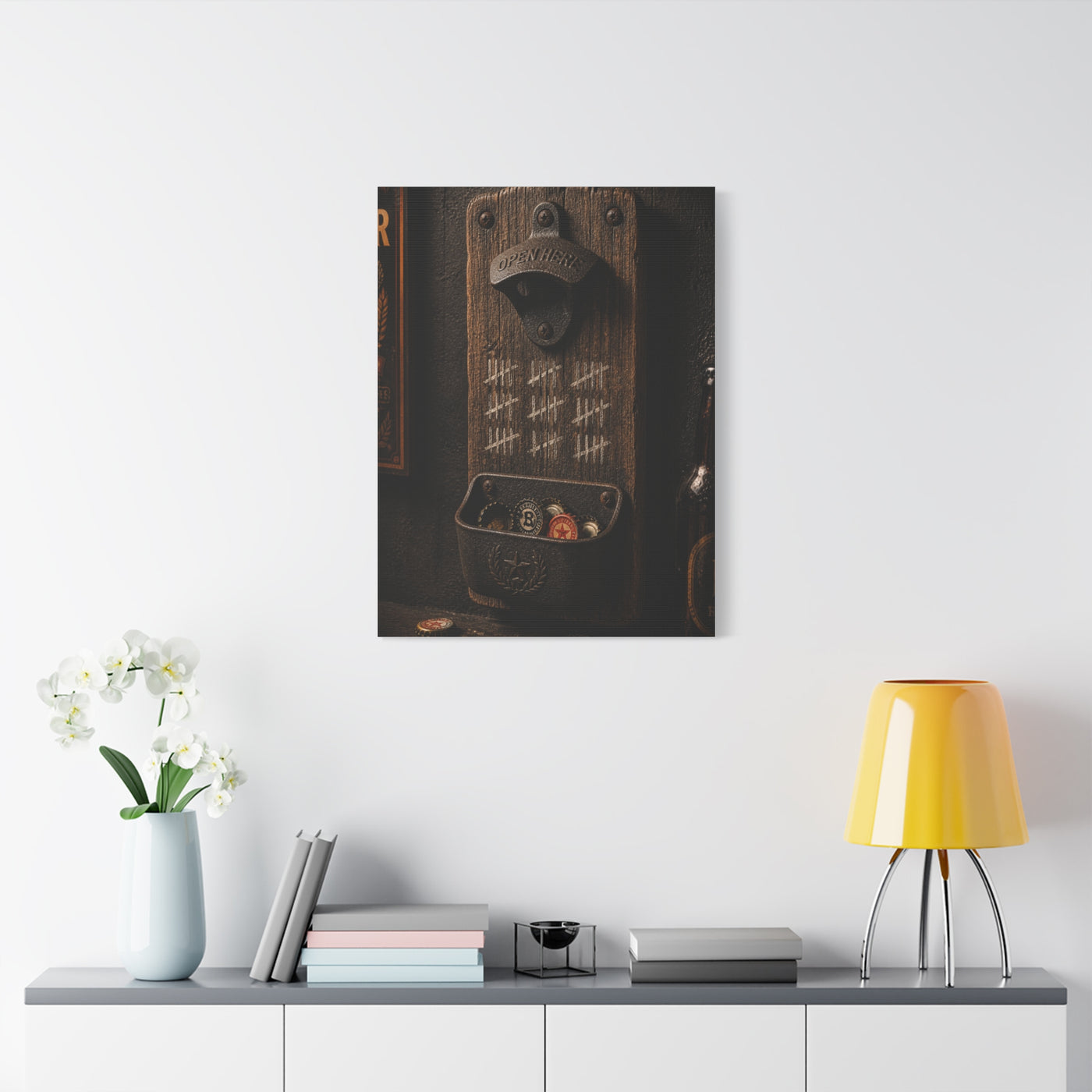 Rustic Bottle Opener Wall Sculpture Wall Art & Canvas Print