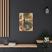Lotus Pool Peacock Reflection Wall Art & Canvas Print
