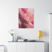 Pink Abstract Expressionist Brushstroke Wall Art & Canvas Print
