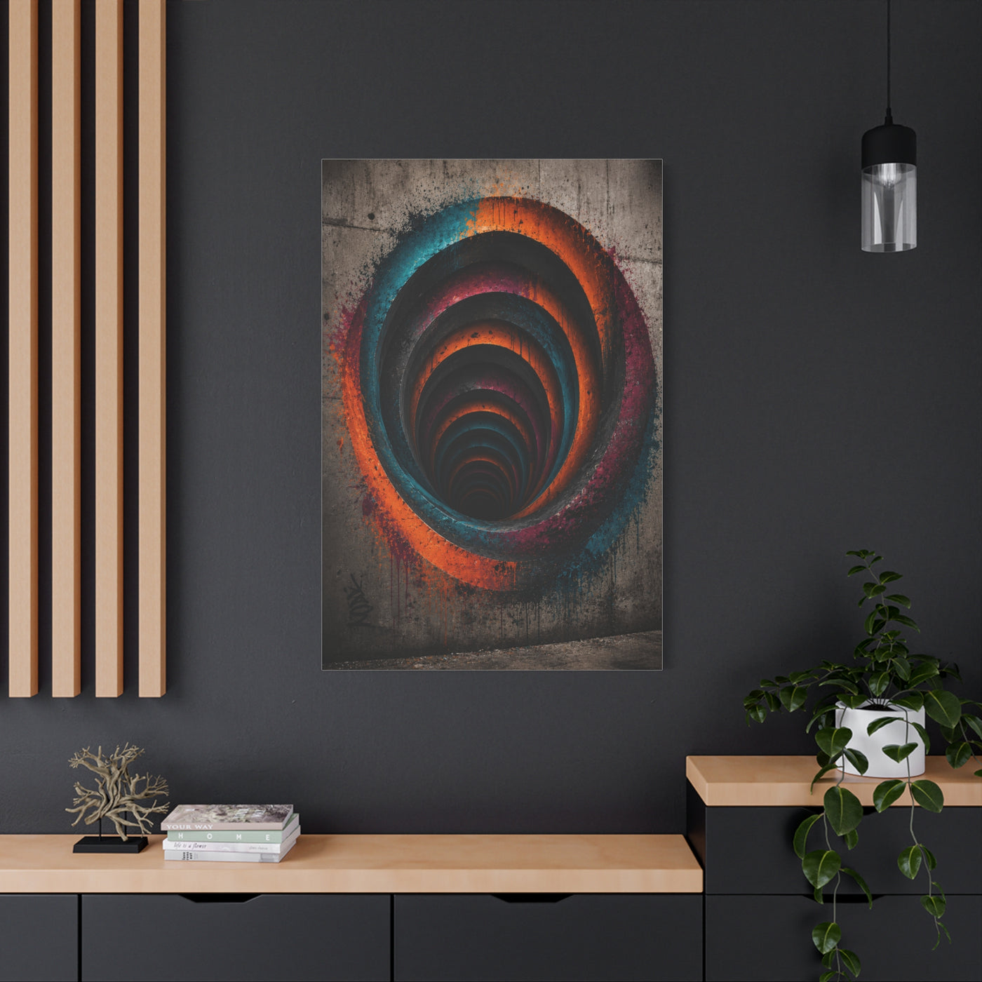 Urban Vortex Graffiti Tunnel Street Wall Art & Canvas Print