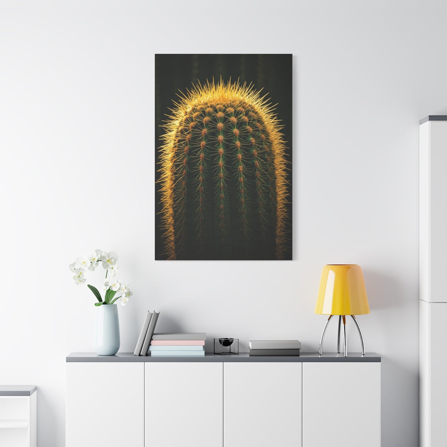 Radiant Barrel Cactus Glow Wall Art & Canvas Prints