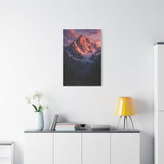 Rose Alpenglow Mountain Face Wall Art & Canvas Print