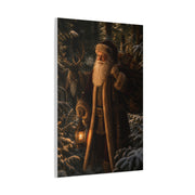 Woodland Lantern Santa Wall Art & Canvas Print