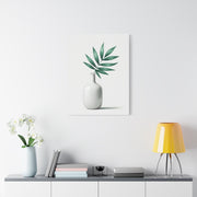 Minimal Vase with Green Leaves Wall Art & Canvas Prints