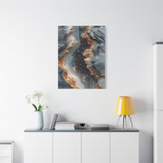 Silver Geode Mineral Abstract Wall Art & Canvas Print