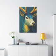 Modern Expressionist Deer Portrait Wall Art & Canvas Print