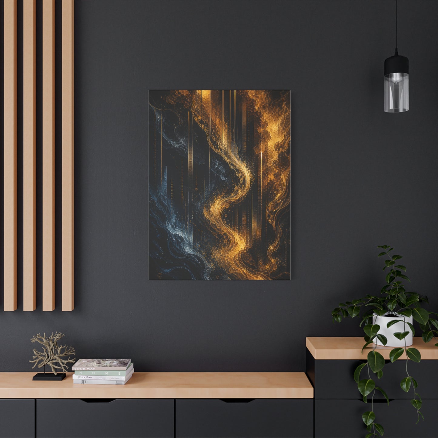 Liquid Gold Abstract Bar Atmosphere Wall Art & Canvas Print