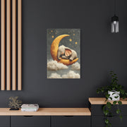 Baby Elephant Moon Dream Wall Art & Canvas Print