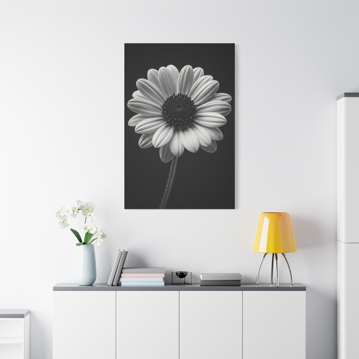 Bold Daisy Contrast Portrait Wall Art & Canvas Prints