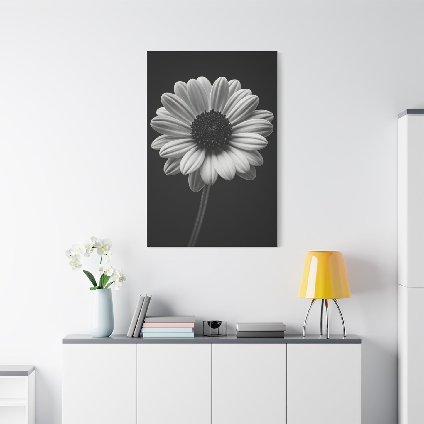 Bold Daisy Contrast Portrait Wall Art & Canvas Prints