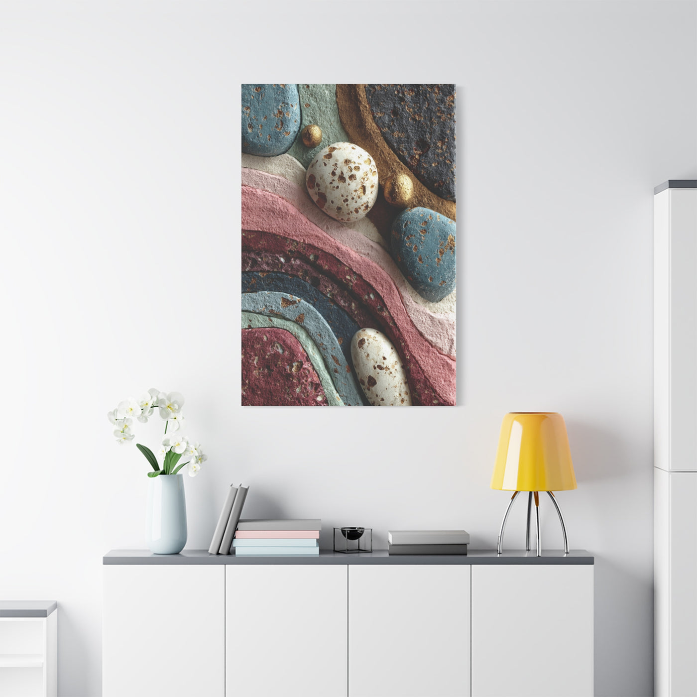 Layered Mineral Stone Abstract Wall Art & Canvas Print