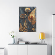Golden Botanical Relief Composition Wall Art & Canvas Print