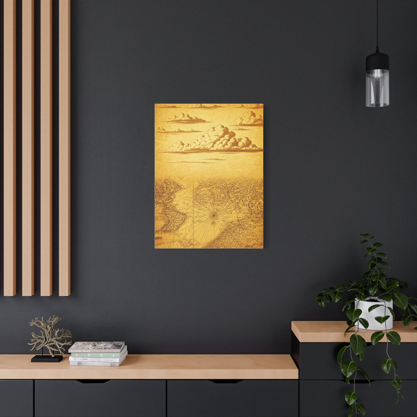 Vintage Compass Journey Map Wall Art & Canvas Prints