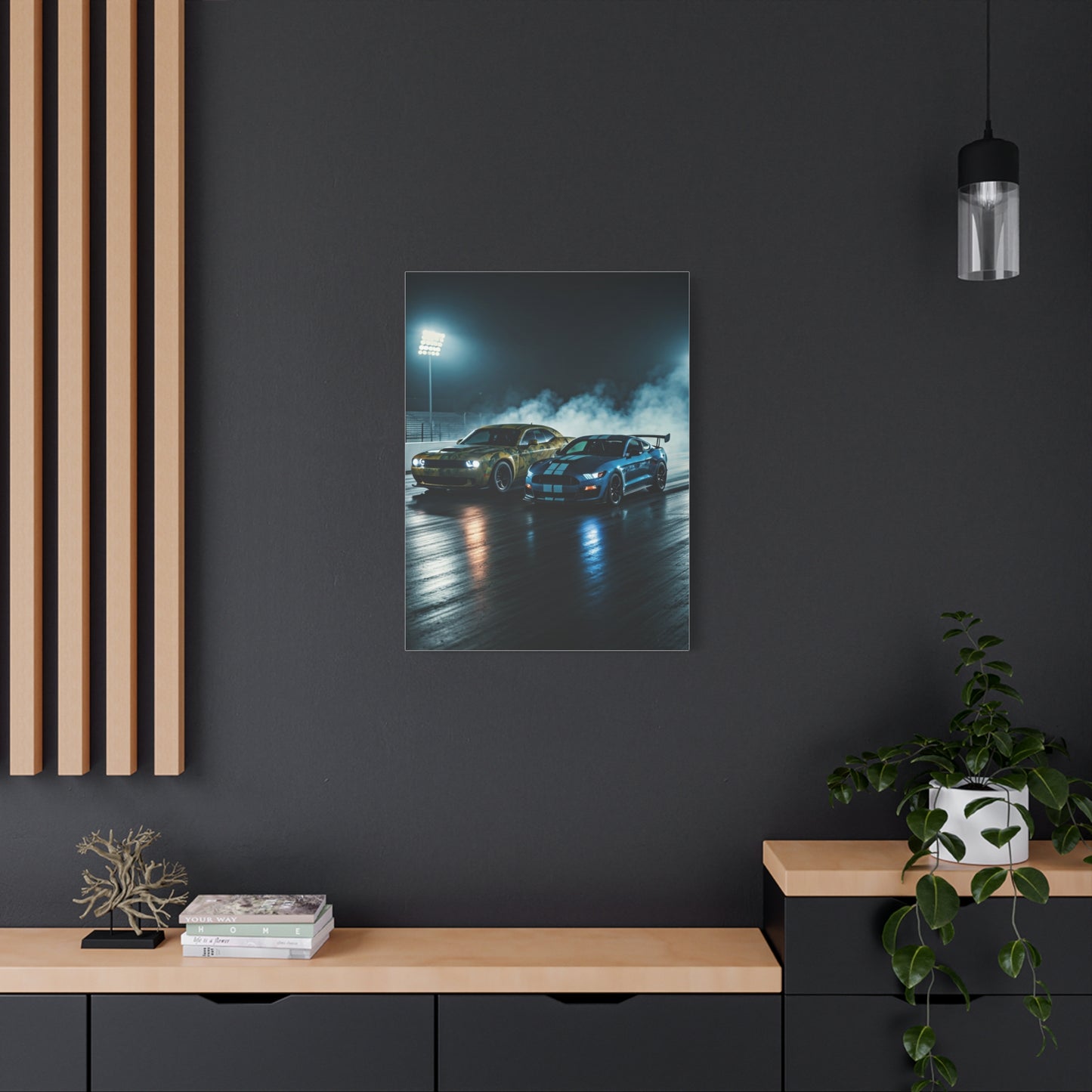 Burnout Ritual – Demon Smoke vs Shelby GT500 Precision Wall Art & Canvas Prints