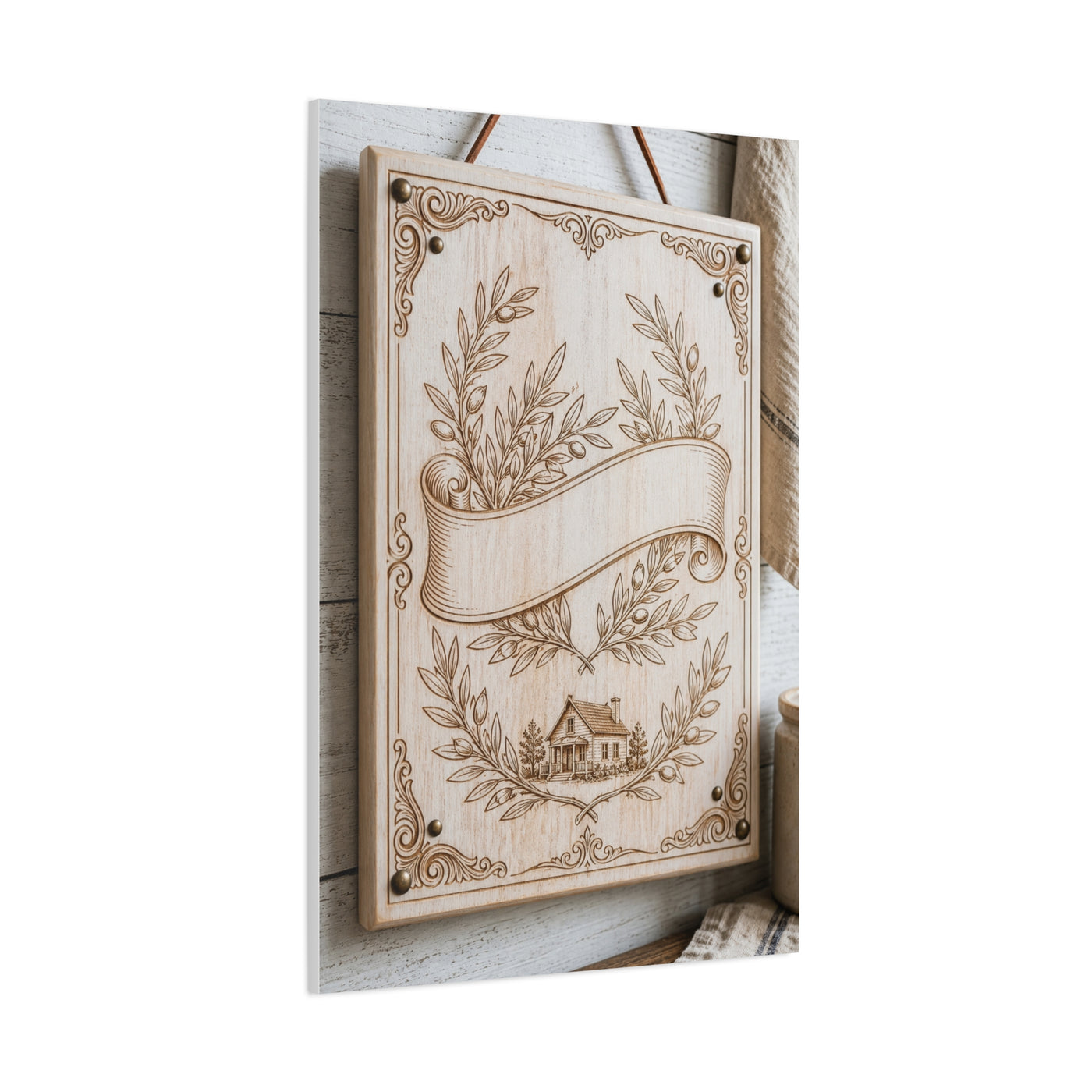 Joshua 24:15 Heirloom Home Blessing Scripture Wall Art & Canvas Print