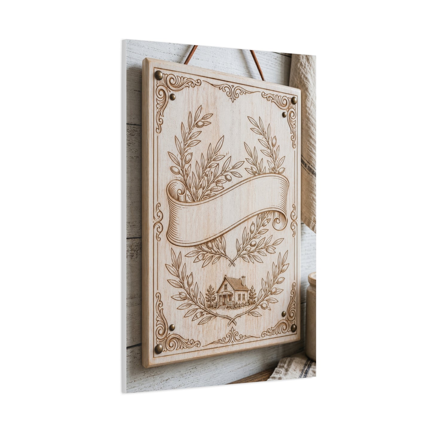 Joshua 24:15 Heirloom Home Blessing Scripture Wall Art & Canvas Print