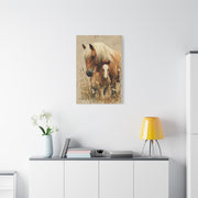 Mare and Foal Tender Bond Wall Art & Canvas Print