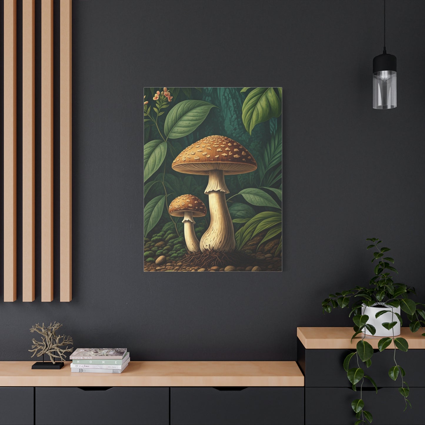 Forest Mushroom Illustration Wall Art & Canvas Prints