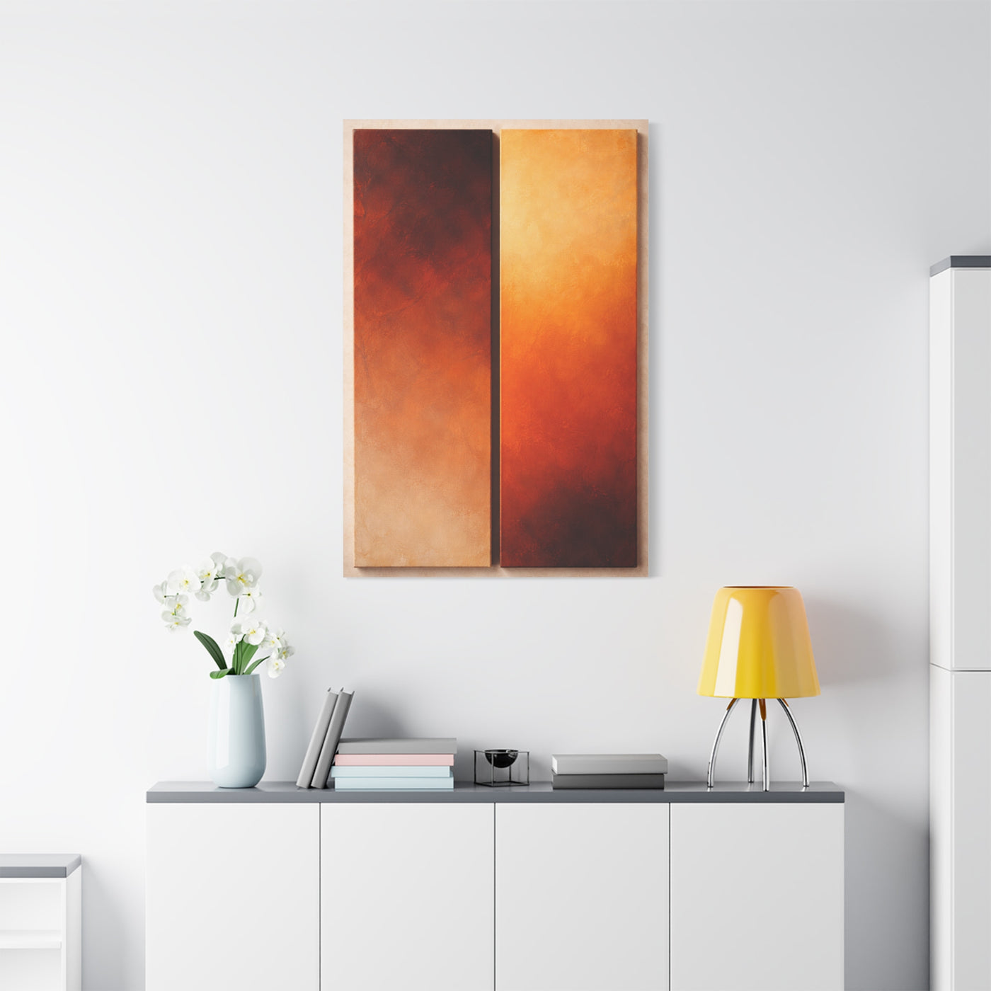 Golden Hour Diptych Color Field Wall Art & Canvas Print