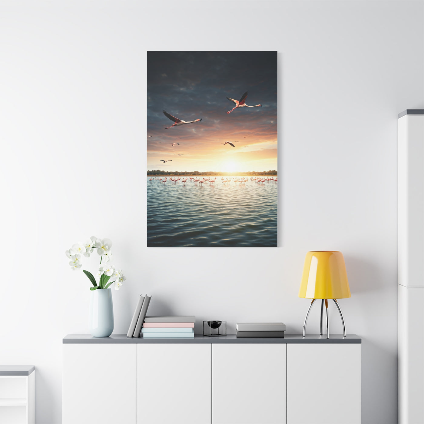 Birds Over Tranquil Ocean Sunrise Wall Art & Canvas Prints