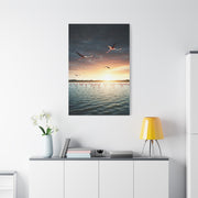 Birds Over Tranquil Ocean Sunrise Wall Art & Canvas Prints