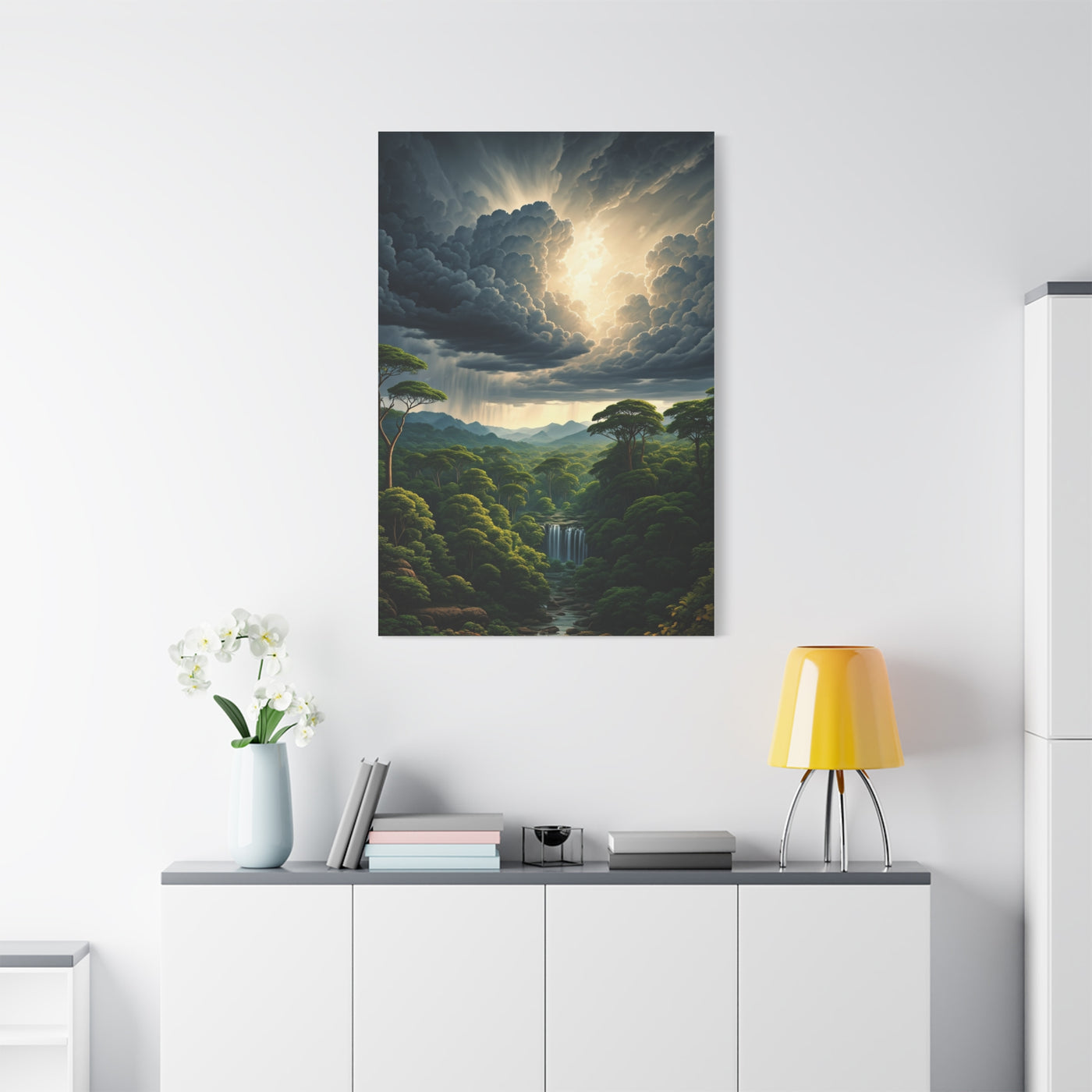 Stormlight Over Emerald Jungle Valley Wall Art & Canvas Prints