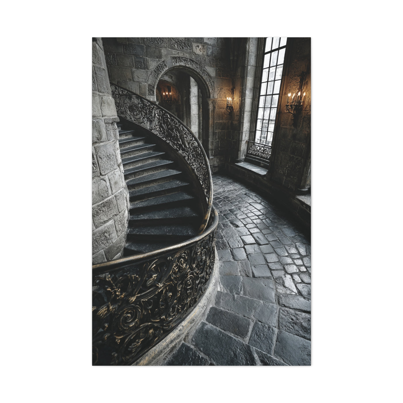 Spiral Staircase Architectural Wall Art & Canvas Print
