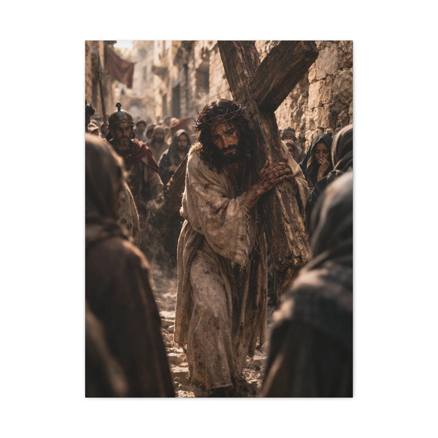 Jesus Carrying the Cross Sacred Path Wall Art & Canvas Print