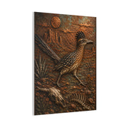 Hammered Copper Roadrunner Southwest Wall Art & Canvas Print