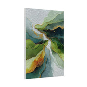 Green Sage and Gold Organic Abstract Wall Art & Canvas Print